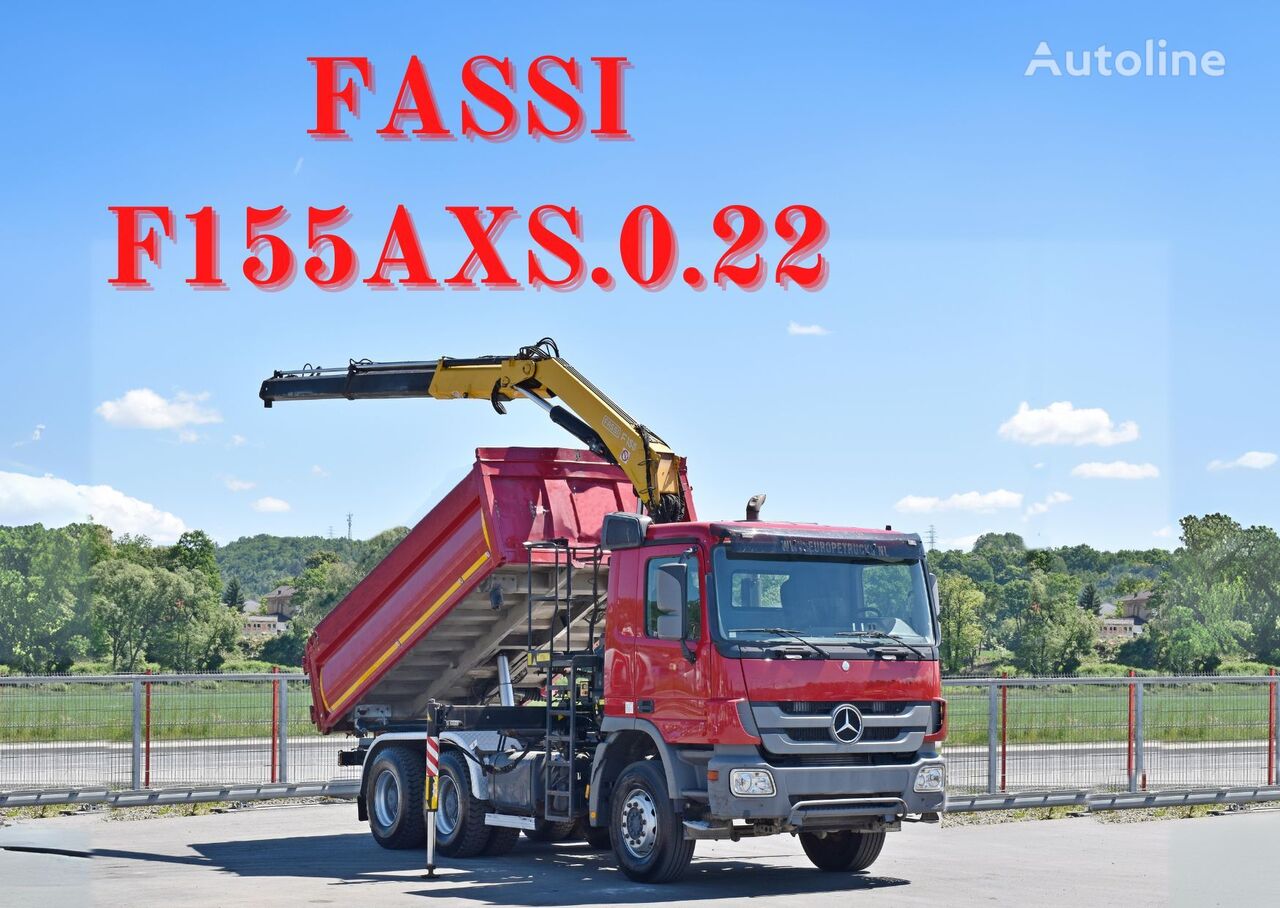 Mercedes-Benz ACTROS 2636 * FASSI F155AXS.0.22 / 6x4 dump truck