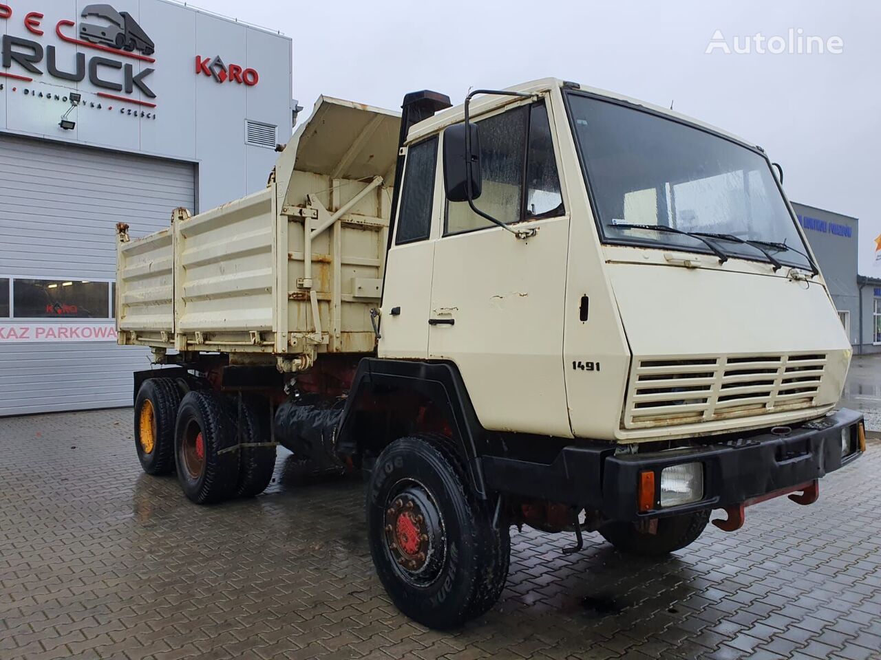 Steyr 1491-MAN, Full Steel 6x6, Manual Pump  dump truck