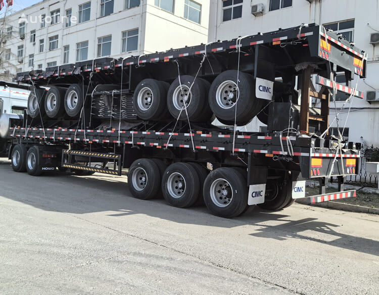 new CIMC Tri Axle Flatbed Truck Trailer Package |  CIMC Trailer Manufactu flatbed semi-trailer