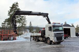 DAF XF 95.480 *6x2 *crane HIAB 288 *JIB *WINCH *PLATFORM 6.60+1m *VI flatbed truck