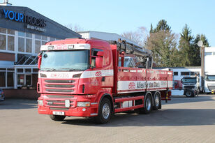 Scania R 400 E5 6x2 Hiab 166K Baustoffkran Liftachse flatbed truck