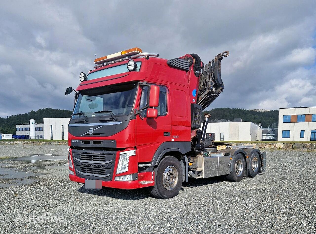 Volvo FM500 *6x2 *crane EFFER 525+WINCH *8 SECTIONS flatbed truck