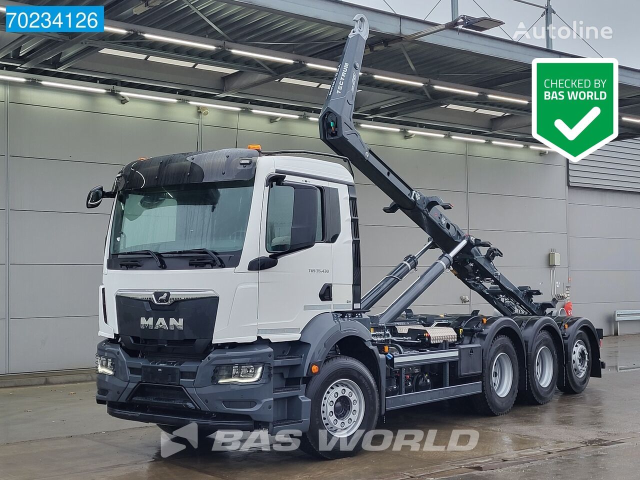 new MAN TGS 35.430 8X4 MEILLER RS 26.65 Lift+Lenkachse Navi Euro 6 hook lift truck