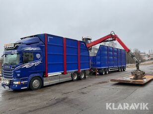 Scania R730 scrap truck + scrap trailer