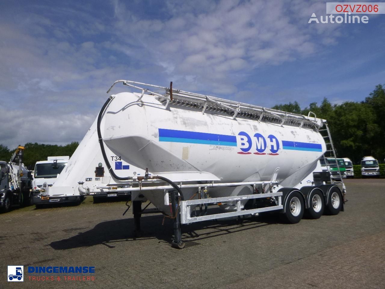 ZVVZ Powder tank alu 40 m3 / 1 comp cement tank trailer