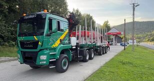 MAN TGS 33.500 6x6 Crane EPSILON Q170Z Log Transporter + Trailer timber truck